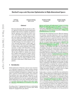 Batched Large-scale Bayesian Optimization in High-dimensional Spaces