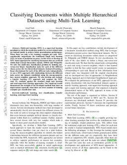 Classifying Documents within Multiple Hierarchical Datasets using
  Multi-Task Learning