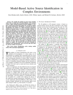 Model-Based Active Source Identification in Complex Environments