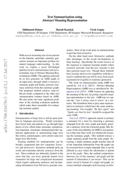 Text Summarization using Abstract Meaning Representation