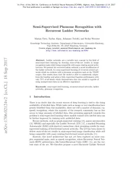 Semi-Supervised Phoneme Recognition with Recurrent Ladder Networks