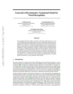 Generative-Discriminative Variational Model for Visual Recognition
