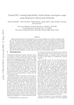 CosmoGAN: creating high-fidelity weak lensing convergence maps using
  Generative Adversarial Networks