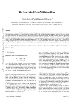 The Generalized Cross Validation Filter
