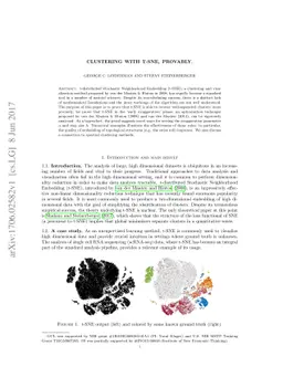 Clustering with t-SNE, provably