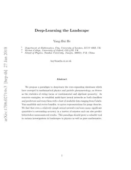 Deep-Learning the Landscape
