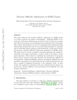 Dynamic Difficulty Adjustment on MOBA Games