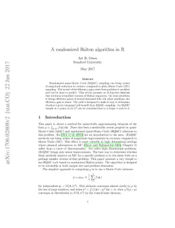 A randomized Halton algorithm in R