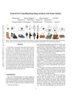 TextureGAN: Controlling Deep Image Synthesis with Texture Patches