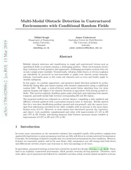 Multi-Modal Obstacle Detection in Unstructured Environments with
  Conditional Random Fields