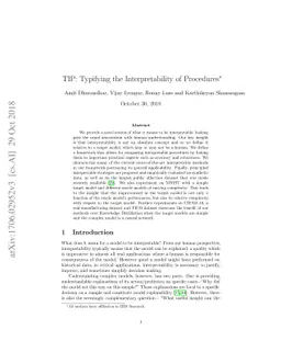 TIP: Typifying the Interpretability of Procedures