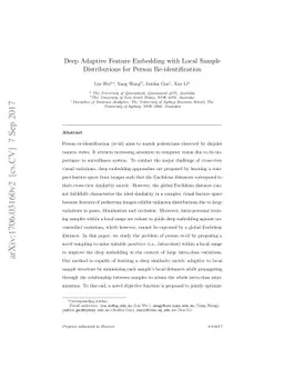 Deep Adaptive Feature Embedding with Local Sample Distributions for
  Person Re-identification