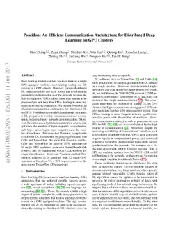 Poseidon: An Efficient Communication Architecture for Distributed Deep
  Learning on GPU Clusters