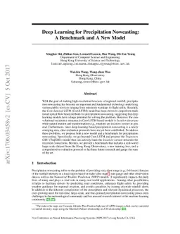 Deep Learning for Precipitation Nowcasting: A Benchmark and A New Model