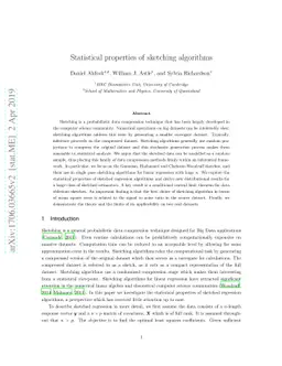 Statistical properties of sketching algorithms