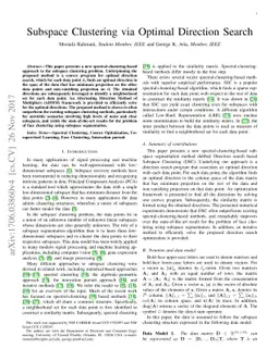 Subspace Clustering via Optimal Direction Search