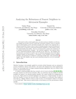 Analyzing the Robustness of Nearest Neighbors to Adversarial Examples
