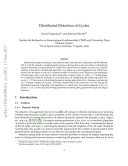 Distributed Detection of Cycles