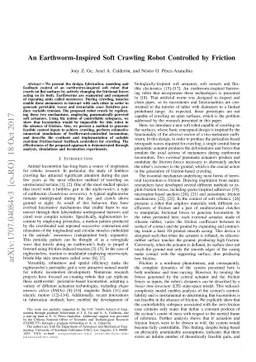 An Earthworm-Inspired Soft Crawling Robot Controlled by Friction