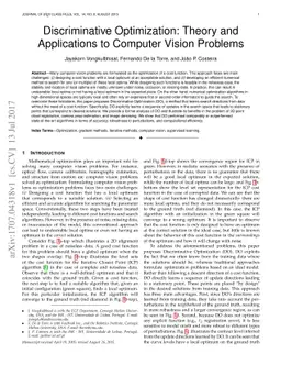 Discriminative Optimization: Theory and Applications to Computer Vision
  Problems