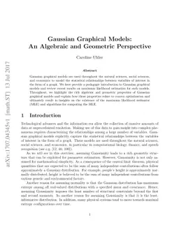 Gaussian Graphical Models: An Algebraic and Geometric Perspective