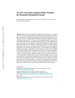 ADAPT: Zero-Shot Adaptive Policy Transfer for Stochastic Dynamical
  Systems
