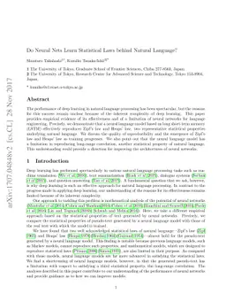 Do Neural Nets Learn Statistical Laws behind Natural Language?