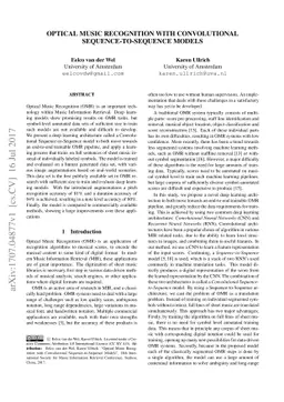 Optical Music Recognition with Convolutional Sequence-to-Sequence Models
