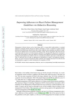 Improving Adherence to Heart Failure Management Guidelines via Abductive
  Reasoning