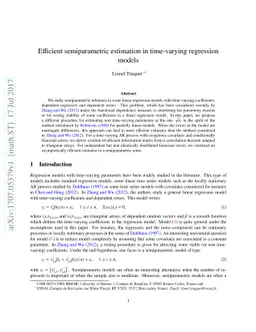 Efficient semiparametric estimation in time-varying regression models