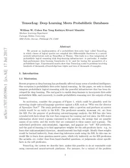 TensorLog: Deep Learning Meets Probabilistic DBs