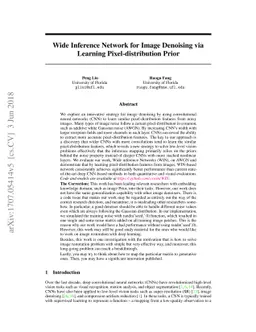 Wide Inference Network for Image Denoising via Learning
  Pixel-distribution Prior