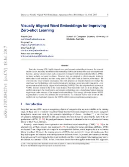 Visually Aligned Word Embeddings for Improving Zero-shot Learning
