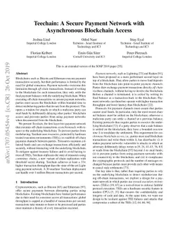 Teechain: A Secure Payment Network with Asynchronous Blockchain Access