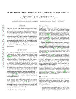 Pruning Convolutional Neural Networks for Image Instance Retrieval