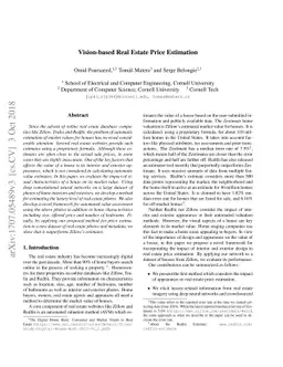 Vision-based Real Estate Price Estimation