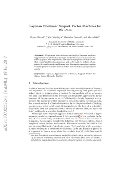 Bayesian Nonlinear Support Vector Machines for Big Data