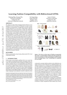 Learning Fashion Compatibility with Bidirectional LSTMs