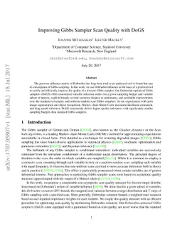 Improving Gibbs Sampler Scan Quality with DoGS