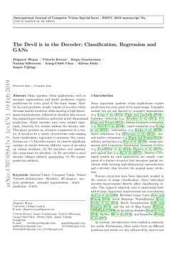 The Devil is in the Decoder: Classification, Regression and GANs