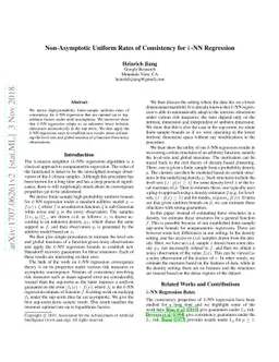 Non-Asymptotic Uniform Rates of Consistency for k-NN Regression
