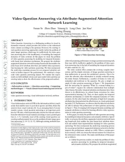 Video Question Answering via Attribute-Augmented Attention Network
  Learning