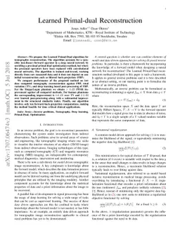 Learned Primal-dual Reconstruction