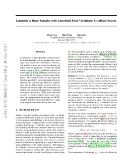Learning to Draw Samples with Amortized Stein Variational Gradient
  Descent
