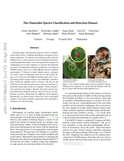 The iNaturalist Species Classification and Detection Dataset