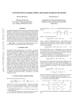 Convolutional Sparse Coding: Boundary Handling Revisited