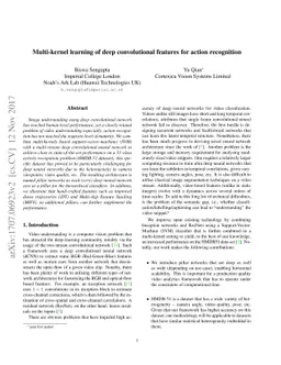 Multi-kernel learning of deep convolutional features for action
  recognition