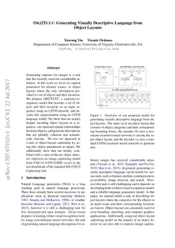 OBJ2TEXT: Generating Visually Descriptive Language from Object Layouts