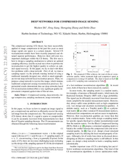 Deep Networks for Compressed Image Sensing