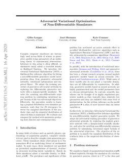 Adversarial Variational Optimization of Non-Differentiable Simulators